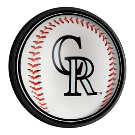 Colorado Rockies: Baseball - Round Slimline Lighted Wall Sign, MBCOLO-130-31