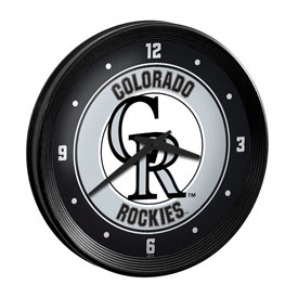 Colorado Rockies: Ribbed Frame Wall Clock, MBCOLO-530-01