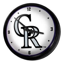 Colorado Rockies: Retro Lighted Wall Clock, MBCOLO-550-01