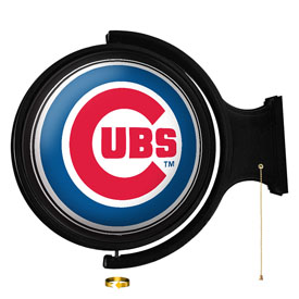 Chicago Cubs: Logo - Original Round Rotating Lighted Wall Sign, MBCUBS-115-02