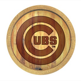 Chicago Cubs: Branded "Faux" Barrel Top Sign, FNB-MBCUBS-240-02 Chicago Cubs: Branded "Faux" Barrel Top Sign, FNB-MBCUBS-240-02