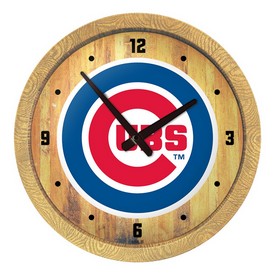 Chicago Cubs: "Faux" Barrel Top Clock, FNB-MBCUBS-560-01 Chicago Cubs: "Faux" Barrel Top Clock, FNB-MBCUBS-560-01