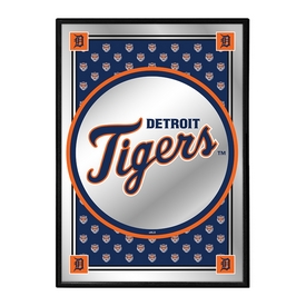 Detroit Tigers: Vertical Team Spirit - Framed Mirrored Wall Sign, MBDETT-275-02