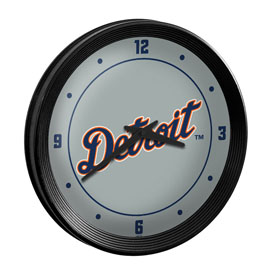 Detroit Tigers: Wordmark - Ribbed Frame Wall Clock, MBDETT-530-02