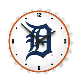 Detroit Tigers: Bottle Cap Lighted Wall Clock, MBDETT-545-01