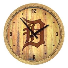 Detroit Tigers: Branded "Faux" Barrel Top Clock, FNB-MBDETT-560-02 Detroit Tigers: Branded "Faux" Barrel Top Clock, FNB-MBDETT-560-02
