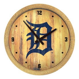 Detroit Tigers: Weathered "Faux" Barrel Top Clock, FNB-MBDETT-560-03 Detroit Tigers: Weathered "Faux" Barrel Top Clock, FNB-MBDETT-560-03