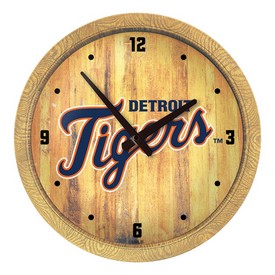 Detroit Tigers: Logo - "Faux" Barrel Top Clock, FNB-MBDETT-560-04 Detroit Tigers: Logo - "Faux" Barrel Top Clock, FNB-MBDETT-560-04