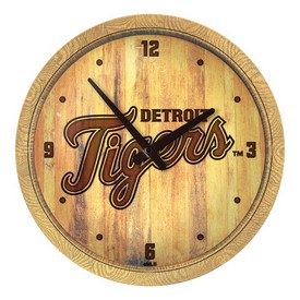 Detroit Tigers: Logo - Branded "Faux" Barrel Top Clock, FNB-MBDETT-560-05 Detroit Tigers: Logo - Branded "Faux" Barrel Top Clock, FNB-MBDETT-560-05
