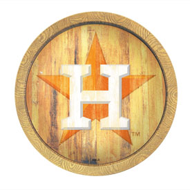 Houston Astros: Logo - Weathered "Faux" Barrel Top Sign, FNB-MBHOUS-240-06 Houston Astros: Logo - Weathered "Faux" Barrel Top Sign, FNB-MBHOUS-240-06