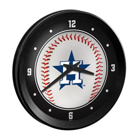 Houston Astros: Baseball - Ribbed Frame Wall Clock, MBHOUS-530-31