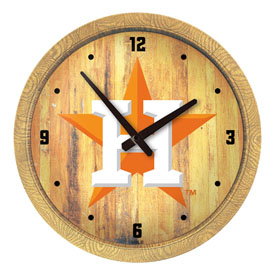 Houston Astros: Logo - "Faux" Barrel Top Clock, FNB-MBHOUS-560-04 Houston Astros: Logo - "Faux" Barrel Top Clock, FNB-MBHOUS-560-04