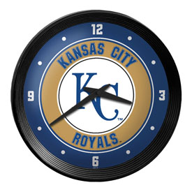 Kansas City Royals: Ribbed Frame Wall Clock, MBKCTY-530-01