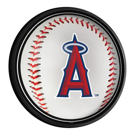 Los Angeles Angels: Baseball - Round Slimline Lighted Wall Sign, MBLAAN-130-31