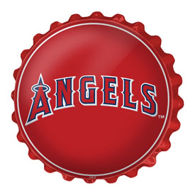 Los Angeles Angels: Wordmark - Bottle Cap Wall Sign, MBLAAN-210-02