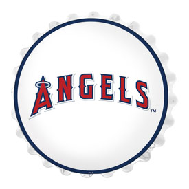 Los Angeles Angels: Wordmark - Bottle Cap Wall Light, MBLAAN-215-02