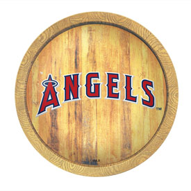 Los Angeles Angels: Wordmark - "Faux" Barrel Top Sign, FNB-MBLAAN-240-04 Los Angeles Angels: Wordmark - "Faux" Barrel Top Sign, FNB-MBLAAN-240-04