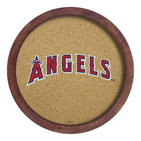 Los Angeles Angels: "Faux" Barrel Framed Cork Board, AGS-MBLAAN-632-02A Los Angeles Angels: "Faux" Barrel Framed Cork Board, AGS-MBLAAN-632-02A