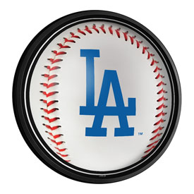 Los Angeles Dodgers: Baseball - Round Slimline Lighted Wall Sign, MBLADO-130-31