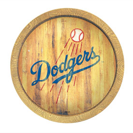 Los Angeles Dodgers: Weathered "Faux" Barrel Top Sign, FNB-MBLADO-240-03 Los Angeles Dodgers: Weathered "Faux" Barrel Top Sign, FNB-MBLADO-240-03
