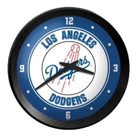 Los Angeles Dodgers: Ribbed Frame Wall Clock, MBLADO-530-01