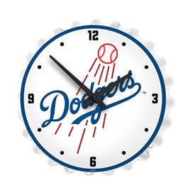 Los Angeles Dodgers: Bottle Cap Lighted Wall Clock, MBLADO-545-01