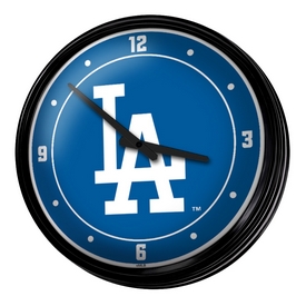Los Angeles Dodgers: Logo - Retro Lighted Wall Clock, MBLADO-550-02