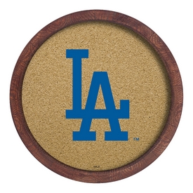 Los Angeles Dodgers: Logo - "Faux" Barrel Framed Cork Board, AGS-MBLADO-632-01A Los Angeles Dodgers: Logo - "Faux" Barrel Framed Cork Board, AGS-MBLADO-632-01A