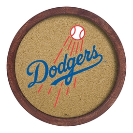 Los Angeles Dodgers: "Faux" Barrel Framed Cork Board, AGS-MBLADO-632-02A Los Angeles Dodgers: "Faux" Barrel Framed Cork Board, AGS-MBLADO-632-02A