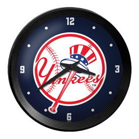 New York Yankees: Ribbed Frame Wall Clock, MBNYYS-530-01