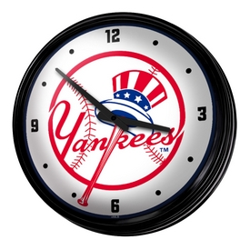 New York Yankees: Retro Lighted Wall Clock, MBNYYS-550-01