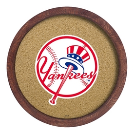 New York Yankees: "Faux" Barrel Framed Cork Board, AGS-MBNYYS-632-01A New York Yankees: "Faux" Barrel Framed Cork Board, AGS-MBNYYS-632-01A
