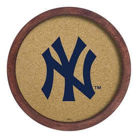 New York Yankees: Logo - "Faux" Barrel Framed Cork Board, AGS-MBNYYS-632-02A New York Yankees: Logo - "Faux" Barrel Framed Cork Board, AGS-MBNYYS-632-02A