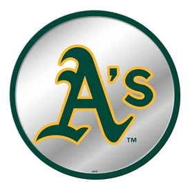 Oakland Athletics: Logo - Modern Disc Mirrored Wall Sign, AGS-MBOAKL-235-02A