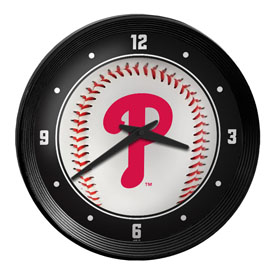 Philadelphia Phillies: Baseball - Ribbed Frame Wall Clock, MBPHIL-530-31