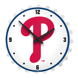 Philadelphia Phillies: Logo - Bottle Cap Lighted Wall Clock, MBPHIL-545-02