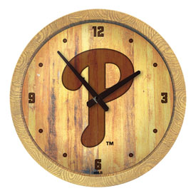 Philadelphia Phillies: Logo - Branded "Faux" Barrel Top Clock, FNB-MBPHIL-560-05 Philadelphia Phillies: Logo - Branded "Faux" Barrel Top Clock, FNB-MBPHIL-560-05