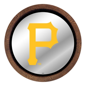 Pittsburgh Pirates: "Faux" Barrel Top Mirrored Wall Sign, AGS-MBPITT-245-01A Pittsburgh Pirates: "Faux" Barrel Top Mirrored Wall Sign, AGS-MBPITT-245-01A