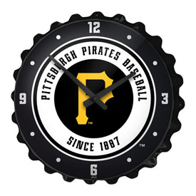 Pittsburgh Pirates: Logo - Bottle Cap Wall Clock - MBPITT-540-03, MBPITT-540-03