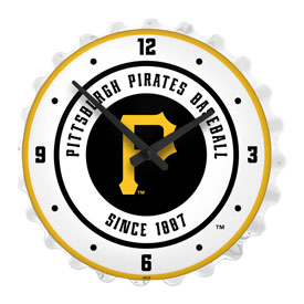 Pittsburgh Pirates: Bottle Cap Lighted Wall Clock, MBPITT-545-01