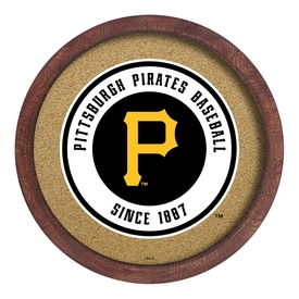 Pittsburgh Pirates: "Faux" Barrel Framed Cork Board, AGS-MBPITT-632-01A Pittsburgh Pirates: "Faux" Barrel Framed Cork Board, AGS-MBPITT-632-01A