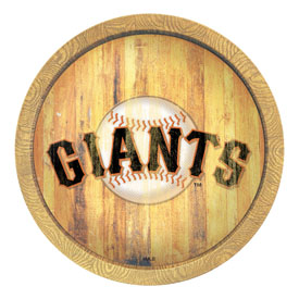 San Francisco Giants: Weathered "Faux" Barrel Top Sign, FNB-MBSANF-240-03 San Francisco Giants: Weathered "Faux" Barrel Top Sign, FNB-MBSANF-240-03