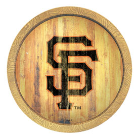 San Francisco Giants: Logo - Weathered "Faux" Barrel Top Sign, FNB-MBSANF-240-06 San Francisco Giants: Logo - Weathered "Faux" Barrel Top Sign, FNB-MBSANF-240-06