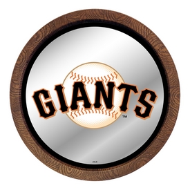 San Francisco Giants: "Faux" Barrel Top Mirrored Wall Sign, AGS-MBSANF-245-01A San Francisco Giants: "Faux" Barrel Top Mirrored Wall Sign, AGS-MBSANF-245-01A