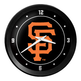 San Francisco Giants: Logo - Ribbed Frame Wall Clock, MBSANF-530-02