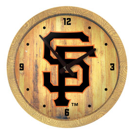 San Francisco Giants: Logo - "Faux" Barrel Top Clock, FNB-MBSANF-560-04 San Francisco Giants: Logo - "Faux" Barrel Top Clock, FNB-MBSANF-560-04