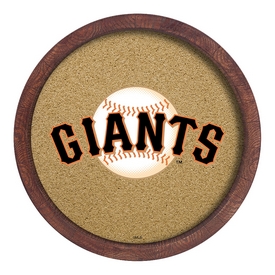 San Francisco Giants: "Faux" Barrel Framed Cork Board, AGS-MBSANF-632-01A San Francisco Giants: "Faux" Barrel Framed Cork Board, AGS-MBSANF-632-01A