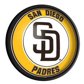 San Diego Padres: Round Slimline Lighted Wall Sign, MBSDIE-130-01