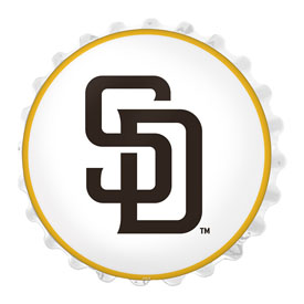 San Diego Padres: Logo - Bottle Cap Wall Light, MBSDIE-215-02
