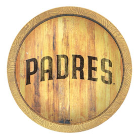 San Diego Padres: Weathered "Faux" Barrel Top Sign, FNB-MBSDIE-240-03 San Diego Padres: Weathered "Faux" Barrel Top Sign, FNB-MBSDIE-240-03